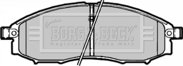 BORG & BECK stabdžių trinkelių rinkinys, diskinis stabdys BBP1882
